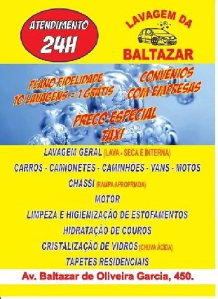 Lavagem de carros 24 horas